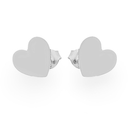 SZT-238B Silver heart 7mm earrings 925 silver