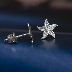 SZT-741 Silver earrings STARFISH Sterling Silver 925