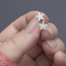 SZT-741 Silver earrings STARFISH Sterling Silver 925