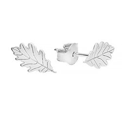 SZT-746 Silver earrings OAK LEAF Sterling Silver 925