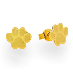 SZTz-314 Silver paw earrings - SILVER 925 gold plated